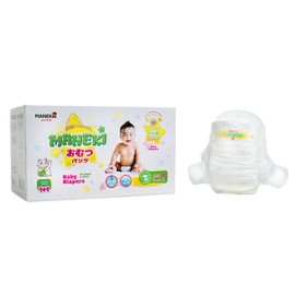 MANEKI Baby Diapers, Ultra-Thin, Super Absorbent, for Boys & Girls, Box of 2 (Size 4 (L), 100 Count)