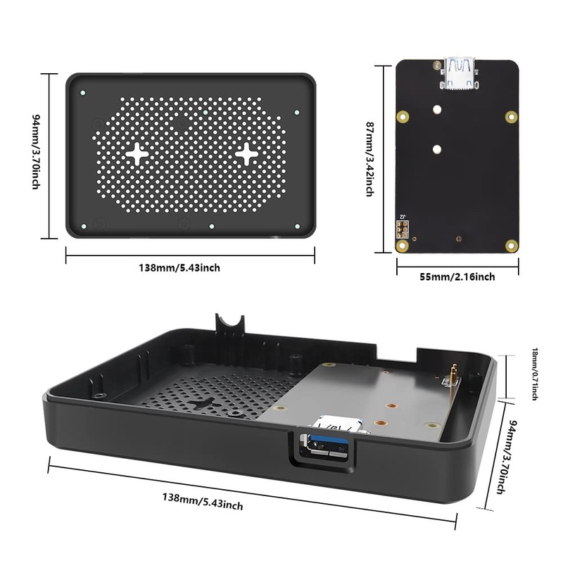 GeeekPi DeskPi Lite M.2 SATA Expansion Board for Raspberry Pi