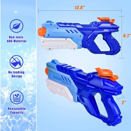 Quanquer 3 Pack Water Guns for Kids Adults - 600CC Squirt Water Toy Gun Super Blaster Soaker Long Range High Capacity Swimming Pool Beach Outdoor Fighting Toy for Boys Girls (Blue)