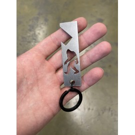 Bigfoot Church Key Bottle Opener - Stainless Steel - Gift for Sasquatch Fans