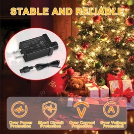 12V 9W Class 2 Power Supply, 0.75A IP44 Waterproof AC to DC Adapter, Low Voltage Transformer for LED Strip Lights, Inflatable Decorations, Indoor Outdoor Use, UL Listed