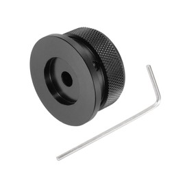 MECCANIXITY Aluminium Potentiometer Knobs 1/4" x 1.5", Universal Top Hat Knobs Volume Tone Control Knob with Set Screw for Guitar Bass, Black