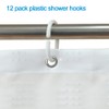 YISURE White Short Shower Curtain 40 inch Length, Small Fabric