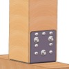 4 PCS Heavy Duty Steel Half Post Base Fit 4x4