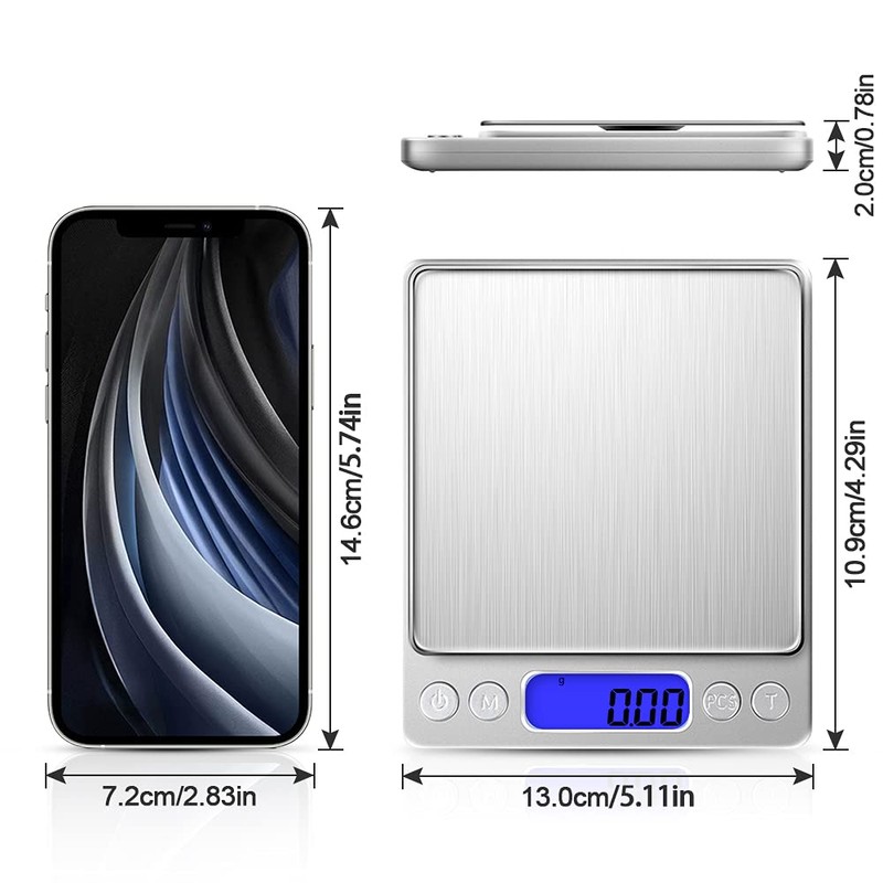 Diyife Pocket Scales with Tray 500g/0.01g, Digital Letter Scale, Milligram