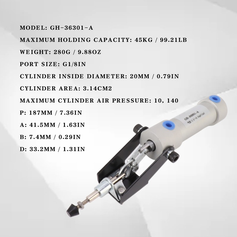 Pneumatic Clamp Carbon Steel Auto Control High Accuracy Nice Appearance