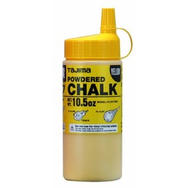 TAJIMA Micro Chalk - Yellow 10.5 oz (300g) Ultra-Fine Snap-Line Chalk with Durable Bottle & Easy-Fill Nozzle - PLC2-Y300