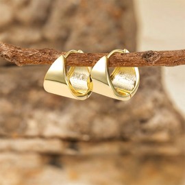 KISSPAT Gold Silver Earrings Small Hoop Earrings Set Women, 3 Pairs Small Silver 925 Earrings Chunky Small 14K Gold Hoop Earrings Chunky Thick Hoop Earrings Huggie Hoop Mini Small Hoop Earrings