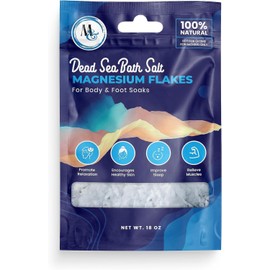 Marco Esra Dead Sea Magnesium Chloride Flakes – 18oz Travel Bag Dead Sea Magnesium Chloride Flakes Bath, Spa, Shower –More Minerals Then Epsom-Pure and Natural Bath Salt for Foot Soak