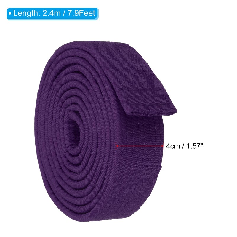 PATIKIL Taekwondo Colored Ranking Belt 1.6" x7.9Ft 2.4m, Polyester Martial