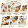 Glass Honey Dispenser No Drip with Stand, Glass Honey Jar,