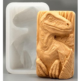 ARTCRAFTMOLDS - Molde de silicona de dinosaurio, jabón, yeso, cera, arcilla de resina T-REX Dino, herramienta de manualidades
