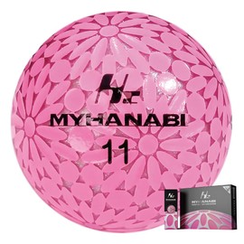 MYHANABI H2 Soft Distance 2nd Model Golf Balls Made in Japan (Pink Silver, 12 Pieces)