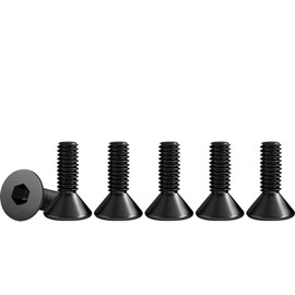 Drenky M3 x 10 mm Countersunk Screws with Hexagon Socket M3 Black Stainless Steel V2A VA A2 Countersunk Screw DIN 7991 / ISO 10642 Fully Threaded Screws Rustproof Screws Metric Standard Thread Pack of