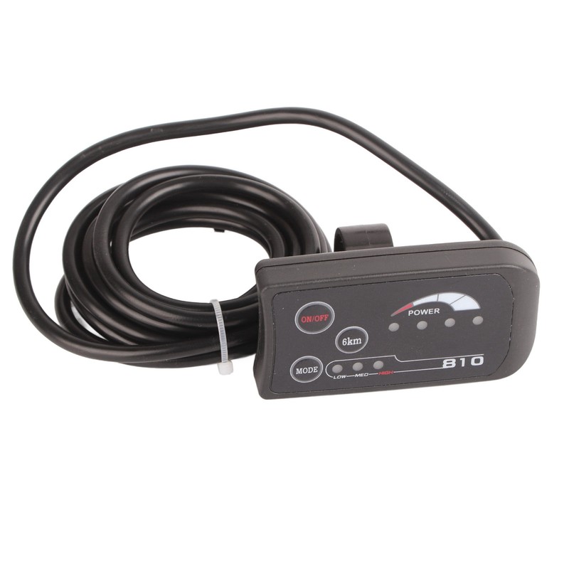 Electric Bicycle 810 LED Display With 5 Wire Cable Control