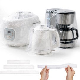 XANGNIER 60pcs Kitchen Appliance Covers,Dustproof with Elastic Clear Disposable Small Appliance Covers,Dust Cover for Air Fryer,Blender,Coffee Maker,Pressure Cooker,Toaster,Stand Mixer