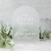 Frosted Acrylic Wedding Sign- 5"x7" The Drinks Are On Us