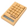 Wooden Calculator Solar Battery Powered 18 Keys Large LCD Display