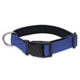 Black&Dull Adjustable Nylon Dog Collar – Durable, Soft Padded Pet Collar with Quick-Release Buckle – Small, Medium, Large Dogs (Blue, Small)