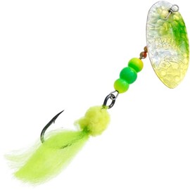Panther Martin PMSSHR_15L_HLC Salmon Steelhead HolyRoe Fishing Spinning Lure - Hammered Lime Chartreuse - 15L (3/8 oz)