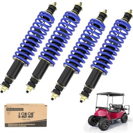 10L0L Golf Cart Shocks Absorber Front or Rear (4 Pack) with Heavy Duty Coil Springs for EZGO Medalist/EZGO TXT 1994+ Newer Gas or Electric Golf Cart Replaces OEM# 76418-G01,70928-G01