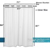 River Dream Extra Long Snap in Shower Curtain Liner Replacement,