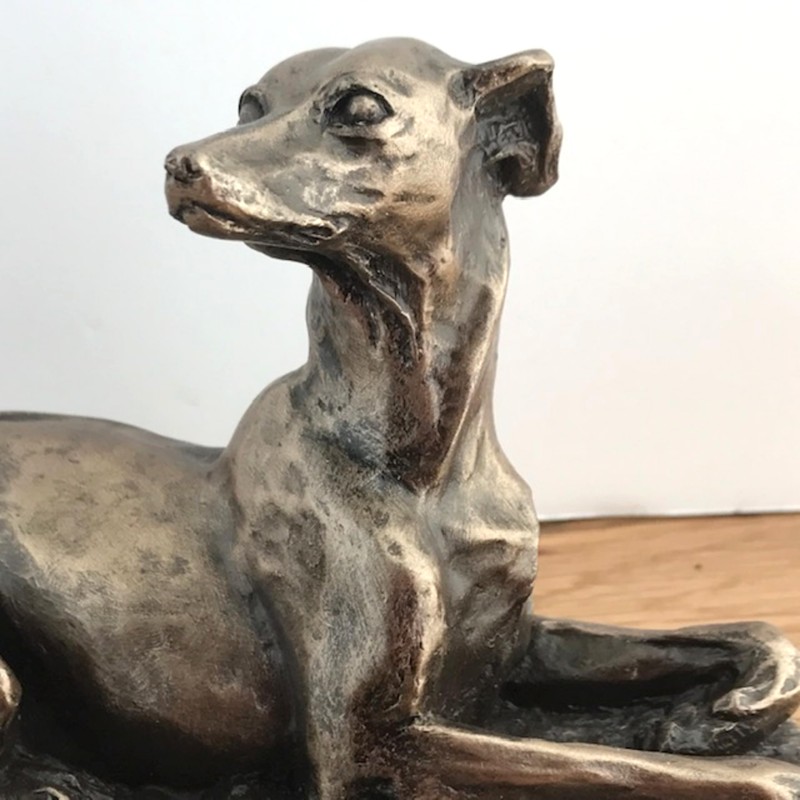 Fiesta Studios Harriet Glen's Whippet Lying Down Dog Cold Cast