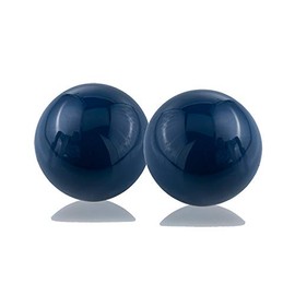 Modern Day Accents 4384T Bola Classic Blue Sphere, Aluminum, Filler, Orbs Decorative Balls, Tabletop Modern Decor, Decorative Balls for Centerpiece Bowls, Home Office, Decor, 3-inch Set of 2 Balls