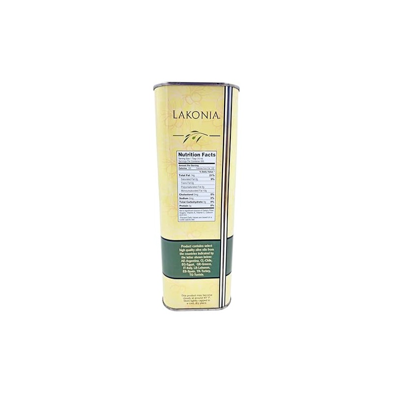 Lakonia Lakonia Extra Virgin Olive Oil 101.4 Oz 3L can
