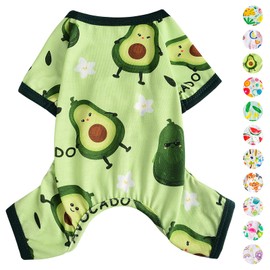 Dog Pajamas Pjs Spring Summer Dog Clothes for Small Dogs Girl - Boy - Medium - Size Dogs, Soft Stretchy Puppy Clothes Doggie Onesies Dog Cat Pet Jammies Outfit, Avocado Green