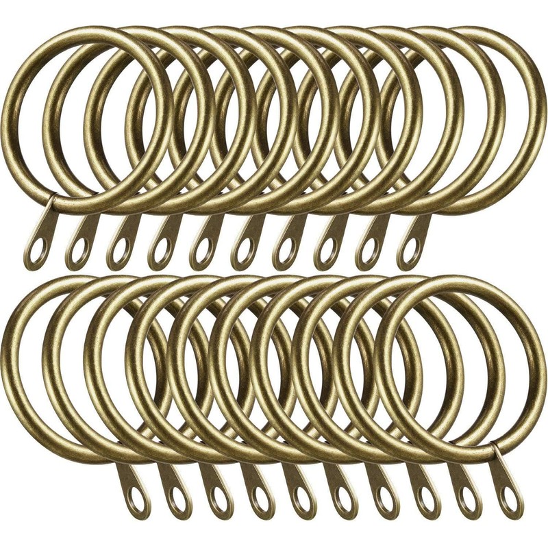 iPEAK 50 Pack Metal Curtain Rings Hanging Hooks For Curtains