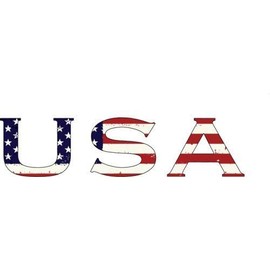 ION Graphics USA Tumbler Decal - Set of Two Red White and Blue USA Vinyl Sticker - Patriotic Bumper Sticker - United States Decal Set - Perfect Made in The USA Size: 4.000" x 1.000" inch