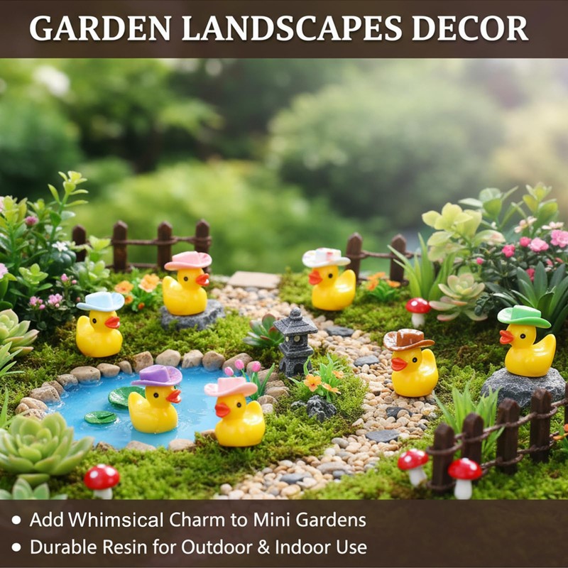 48pc Cowboy Ducks Mini 12 Styles Western Mini Resin Ducks