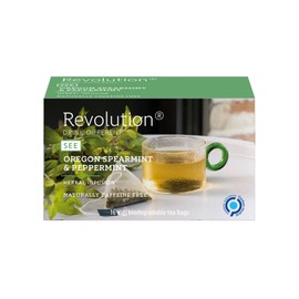 Revolution Herbal Tea Spearmint & Peppermint See 0.9 oz (24 g) (1.5 g x 16 Bags)