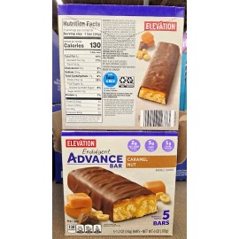 Elevation Endulgent Advance Bar Caramel Nut 6oz 170g (2 Boxes)