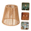 WHAMVOX Elegant Rattan Woven Pendant Lampshade Rustic and Handmade Natural