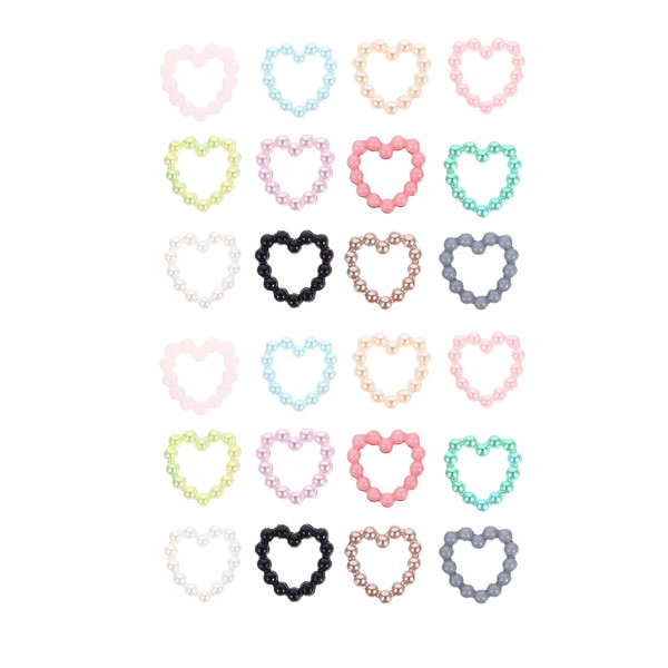 FRCOLOR 1 bag pearl heart nail sticker beads heart nail charm 3D nail art jewels manicure art jewellery decoration for craft nair art supplies