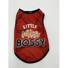 Pet Clothes for Summer, Little Miss Bossy Shirt for Dogs and Cats, Lightweight and Breathable (X-Large)