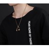 VersaKits Headphone Pendant Necklace for Men Gold Stainless Steel Punk
