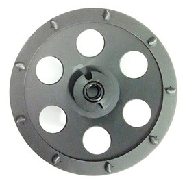 7-Inch PCD Cup Wheel Grinder 5/8"-11 Threaded - 9 Segments - Poly Crystaline Cup for Removing Epoxy, Glue, Paint and Mastic