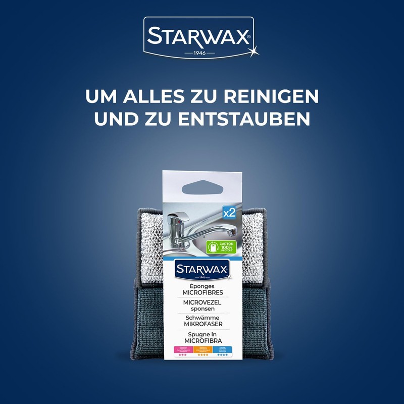 Starwax 2 x Microfibre Sponges