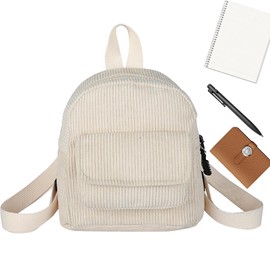 School Backpack for Teens - Small Corduroy Student Bookbags - Teen Girls School Bags, Travel Daypack, Lightweight Laptop Bag for Girls Women Casual Styles
