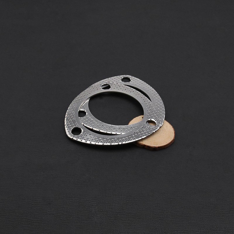 2 x 2.5 inch round 3-hole exhaust muffler flange gasket