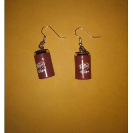 Dr. Pepper Earrings Novelty Craft Parody Earrings