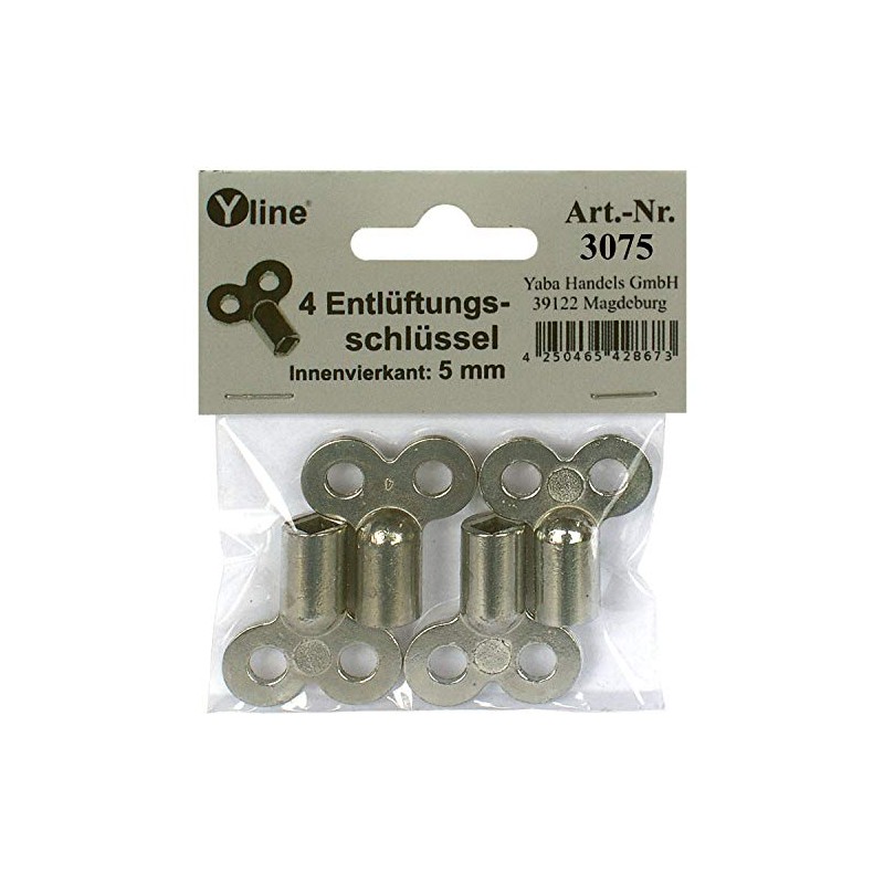 Set of 4 bleed keys, ear wrench, radiator heating vent,