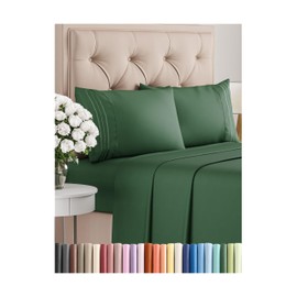 CGK Unlimited Full Size 4 Piece Sheet Set - Comfy Breathable & Cooling Bed Sheets Set - Hotel Luxury Bedding for Women, Men, Kids & Teens - Deep Pockets, Easy-Fit, Soft and Wrinkle Free - Oeko-Tex - Emerald Green