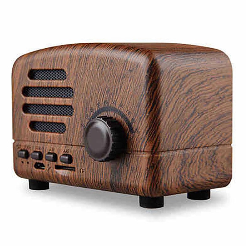 Vintage Bluetooth Speaker Multifunction Innovative Plug in Card Strong Bass