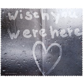 Glasses Cleaning Cloth 18 x 15 cm • 44265 "Wisch you were here" by Inkognito • Artist: Inkognito © Martin Scheffler
