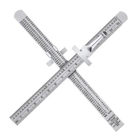 2 Pieces 6 Inch 15 cm Pocket Ruler Flexible Precision Stainless Steel Ruler with Detachable Clips Stainless Steel Pocket Clip Scale Gauge Metric British System
