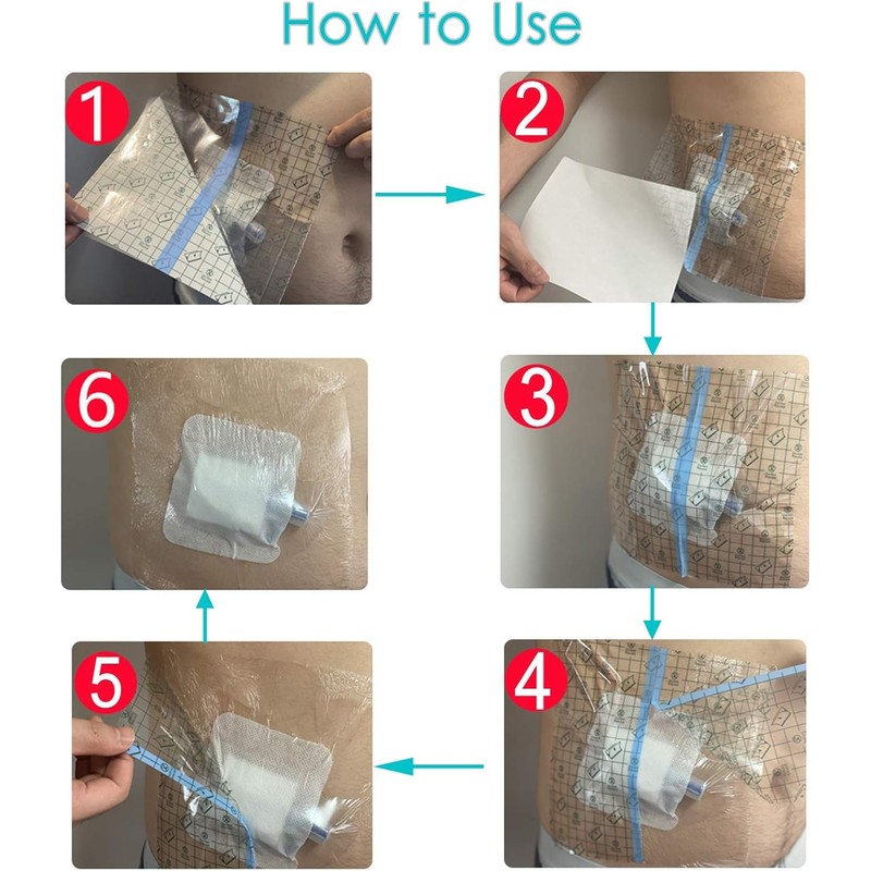 10.2"x10.2" Waterproof Dialysis Catheter Shower Cover Chest Port Shield Protector